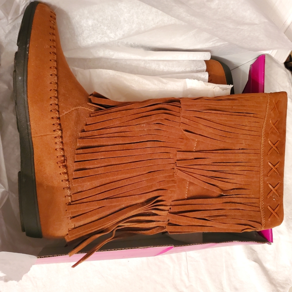 Rampage Fringe Boot Nib - image 1